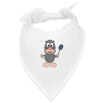 MAULWURF - FEDERBALL - BADMINTON - SPORT - Bandana - Weiß - Vorne