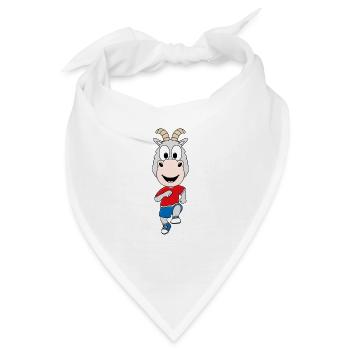 ZIEGE - LAUFEN - JOGGEN - SPORT - TIER - Bandana - Weiß - Vorne