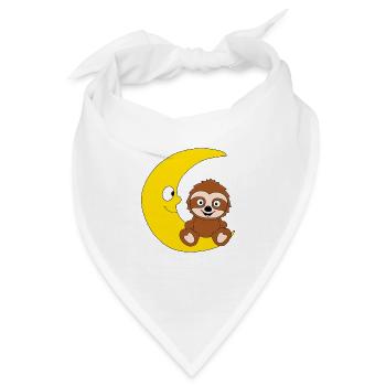 FAULTIER - MOND - TIER - TIERISCH - Bandana - Weiß - Vorne