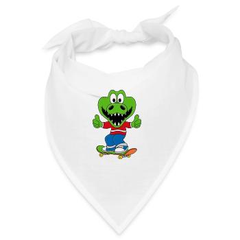 KROKODIL - SAKTEBOARD - FUNSPORT - TIERISCH - Bandana - Weiß - Vorne