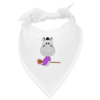 ZEBRA - HEXEN - HEXENBESEN - TIER - KINDER - BABY - Bandana - Weiß - Vorne