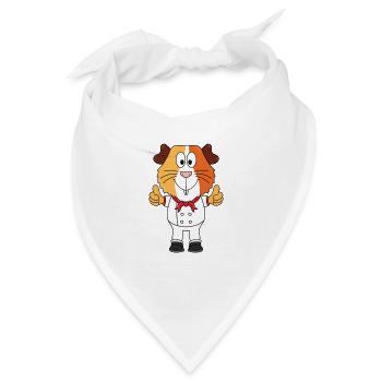 MEERSCHWEINCHEN - KOCH - BÄCKER - BERUF - TIER - Bandana - Weiß - Vorne