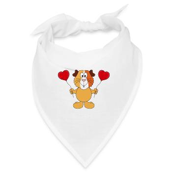 MEERSCHWEINCHEN - LIEBE - TIER - KIND - BABY - Bandana - Weiß - Vorne