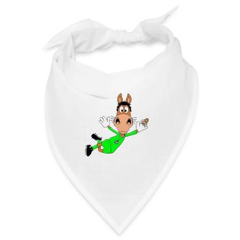 PFERD - PONY - TORWART - FUßBALL - FLIEGENFÄNGER - Bandana - Weiß - Vorne