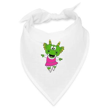 TANZEN - BALLETT - BALLERINA - DRACHE - KIND - FUN - Bandana - Weiß - Vorne