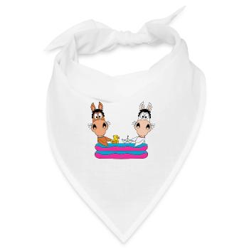 PFERDE - PLANSCHBECKEN - SOMMER - LIEBE - PONYS - Bandana - Weiß - Vorne
