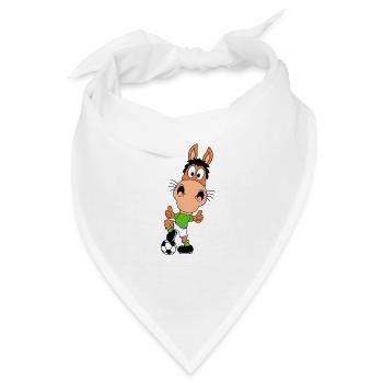 FUßBALLSPIELER - PFERD - PONY - FUßBALL - SPORT - Bandana - Weiß - Vorne