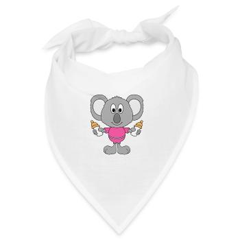 KOALA - BABY - NACHWUCHS - FLÄSCHCHEN - TIERISCH - Bandana - Weiß - Vorne