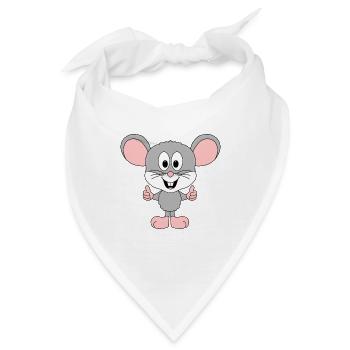 MAUS - SUPER - GUT - TIERISCH - LIKE - LIKEN - Bandana - Weiß - Vorne