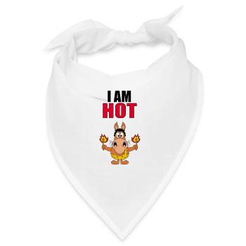 PFERD - PONY - FEUER - I AM HOT - TIERISCH - Bandana - Weiß - Vorne