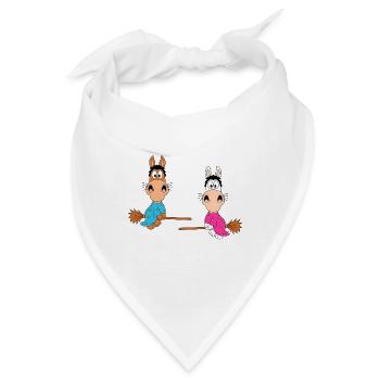 PFERDE - PONYS - HEXEN - HALLOWEEN - LIEBE - LOVE - Bandana - Weiß - Vorne