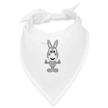 ESEL - TIERISCH - GUT - SUPER - LIKE - LIKEN - Bandana - Weiß - Vorne