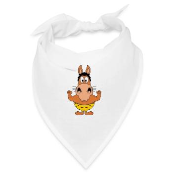 PFERD - STARK - MUSKELN - FITNESS - BODYBUILDING - Bandana - Weiß - Vorne