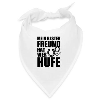 MEIN BESTER FREUND HAT VIER HUFE - PFERD - PONY - Bandana - Weiß - Vorne