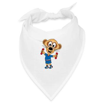 FITNESS - HANTELN - TIERISCH FIT - ERDMÄNNCHEN - Bandana - Weiß - Vorne