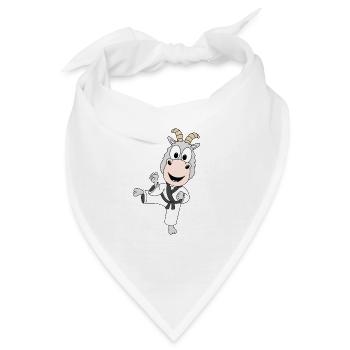 ZIEGE - KARATE - JUDO - SELBSTVERTEIDIGUNG - Bandana - Weiß - Vorne