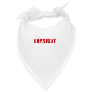 VORSICHT KAMPFHUND! - HUND - HUNDE - WACHHUND - Bandana - Weiß - Vorne