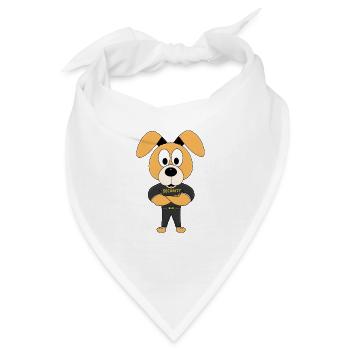 HUND - WACHHUND - SECURITY - TÜRSTEHER - TIERISCH - Bandana - Weiß - Vorne