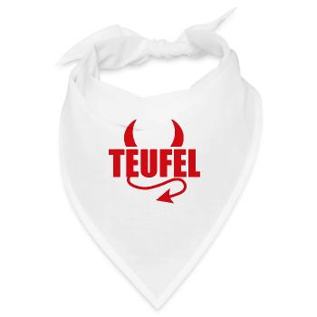 TEUFEL - HÖLLE - TEUFLISCH - TEUFELCHEN - Bandana - Weiß - Vorne