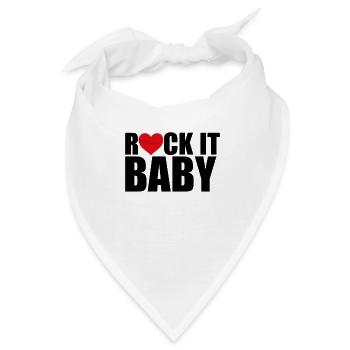ROCK IT BABY - MUSIK - KIND - MUSIKER - Bandana - Weiß - Vorne