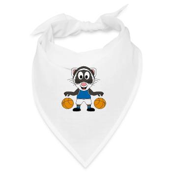 BASKETBALL - SPORT - FRETTCHEN - TIERISCH - Bandana - Weiß - Vorne