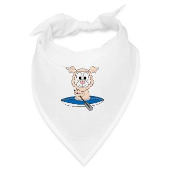 KJAK - KANU - LAMA - ALPAKA - WASSERSPORT - Bandana - Weiß - Vorne