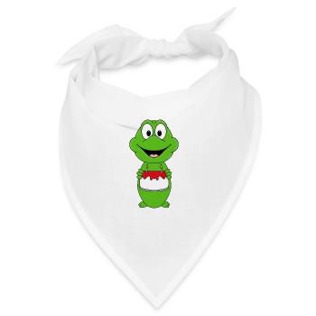 FROSCH - GEBURTSTAG - TIER - TIERISCH - Bandana - Weiß - Vorne