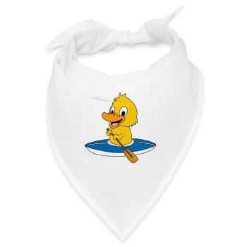 ENTE - KÜKEN - KAJAK - KANU - TIER - KIND - BABY - Bandana - Weiß - Vorne