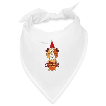 MEERSCHWEINCHEN - WEIHNACHTEN - TIER - LIEBE - Bandana - Weiß - Vorne