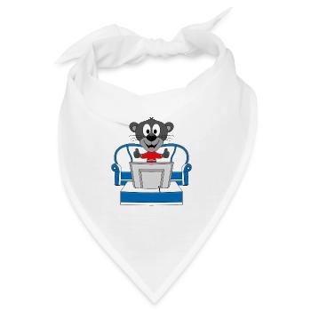 PANTHER - TV - FERNSEHEN - TIER - Bandana - Weiß - Vorne
