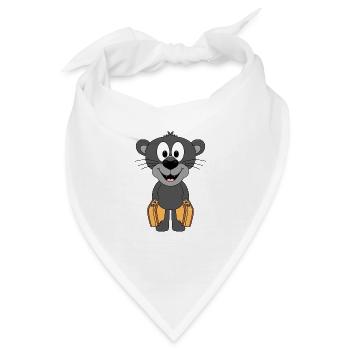 PANTHER - KOFFER - URLAUB - REISE - AUSWANDERER - Bandana - Weiß - Vorne