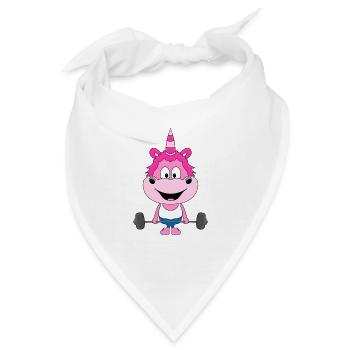 EINHORN - FITNESS - BODYBUILDING - GEWICHTHEBER - Bandana - Weiß - Vorne