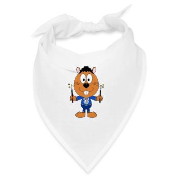 ZAUBERER - MAGIER - BIBER - OTTER - MARDER - Bandana - Weiß - Vorne