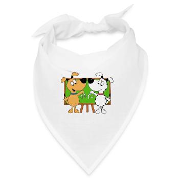 HUNDE - SCHULE - SCHÜLER - MATHE - RECHNEN - Bandana - Weiß - Vorne