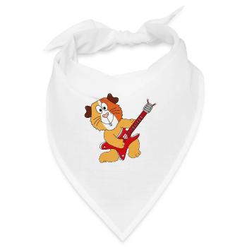 MEERSCHWEINCHEN - GITARRE - MUSIK - LIEBE - TIER - Bandana - Weiß - Vorne