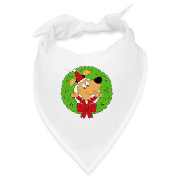HUND - ADVENTSKRANZ - ADVENT - WEIHNACHTEN - TIER - Bandana - Weiß - Vorne