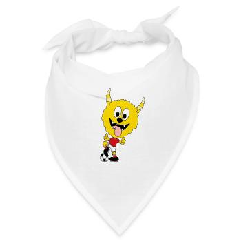 MONSTER - FUßBALL - SPORT - TIERISCH - Bandana - Weiß - Vorne