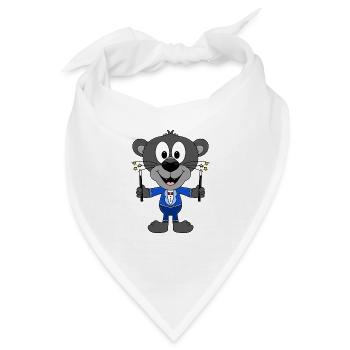 PANTHER - ZAUBERER - MAGIER - MAGIE - TIER - Bandana - Weiß - Vorne