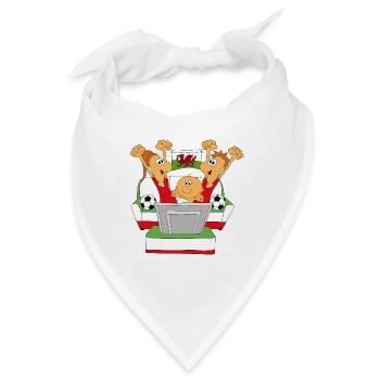 WALES - WM - WELTMEISTERSCHAFT - FUßBALL - Bandana - Weiß - Vorne