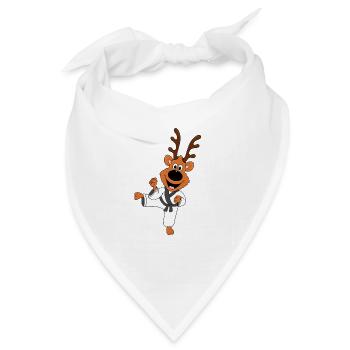 REH - KARATE - JUDO - SPORT - TIER - TIERISCH - Bandana - Weiß - Vorne