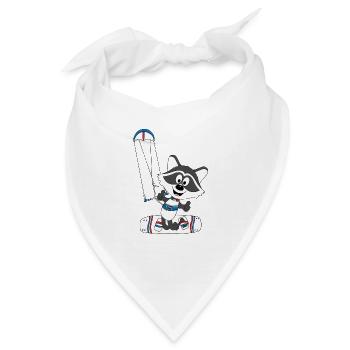 WASCHBÄR - KITER - KITESURFER - KITE - KITEN - Bandana - Weiß - Vorne