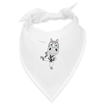 KARATE - NASHORN - SELBSTVERTEIDIGUNG - SPORT - Bandana - Weiß - Vorne