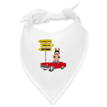 REITERHOF - REITEN - PFERD - PFERDE - TIER - AUTO - Bandana - Weiß - Vorne