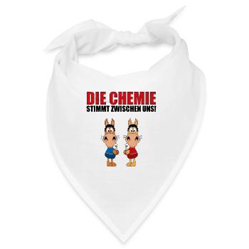 PFERDE - LIEBE - DIE CHEMIE STIMMT ZWISCHEN UNS - Bandana - Weiß - Vorne
