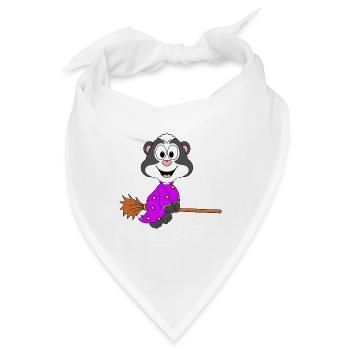 HEXE - HEXENBESEN - STINKTIER - TIER - KIND - BABY - Bandana - Weiß - Vorne