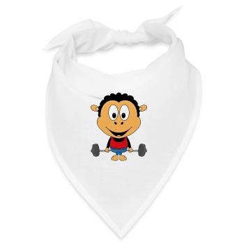 SCHAF - GEWICHTHEBER - BODYBUILDING - FITNESS - Bandana - Weiß - Vorne