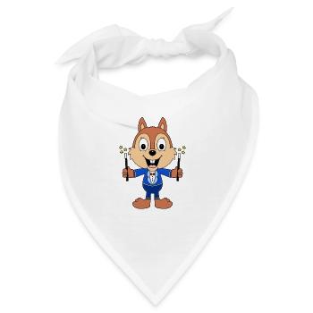 EICHHÖRNCHEN - ZAUBERER - ZAUBERN - MAGIE - TIER - Bandana - Weiß - Vorne