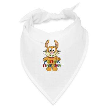 OSTERHASE - FROHE OSTERN - HASE - KANINCHEN - TIER - Bandana - Weiß - Vorne