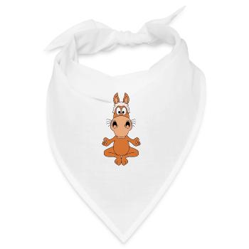 PERD - PONY - YOGA - PILATES - TIER - TIERISCH - Bandana - Weiß - Vorne