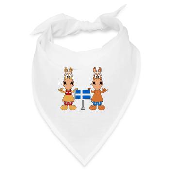 SHETLANDPONYS - SHETTYS - PONYS - PFERDE - Bandana - Weiß - Vorne